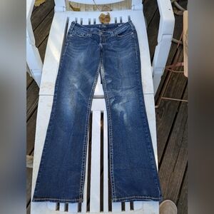 Women's Silver Fluid Suki Mid Slim Boot cut  jeans Sz 30x31